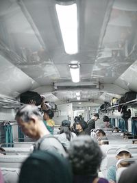 Group of people in airplane