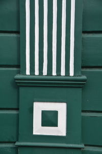 Full frame shot of green patterned wall