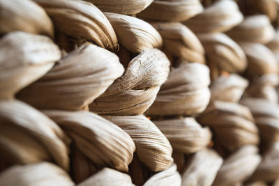 Full frame shot of wicker basket