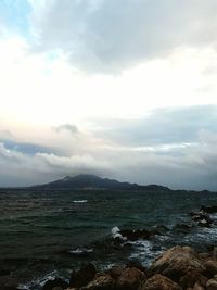 Scenic view of sea against sky