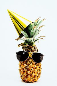 Close-up of potted plant against white background