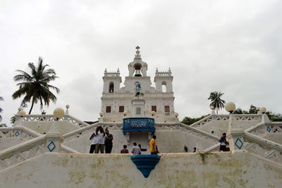 Group of people in front of building