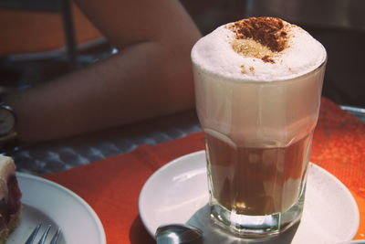 Close-up of coffee on table