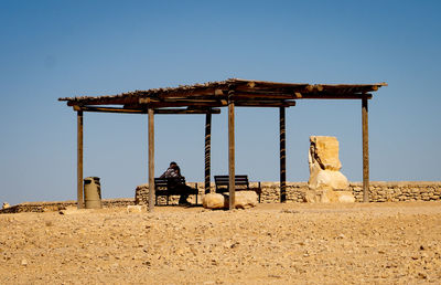 Built structures against clear sky