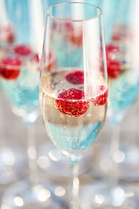 Close-up of drink in glass on table