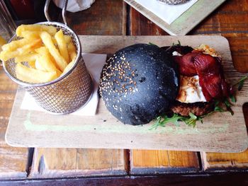 Close-up of food on table