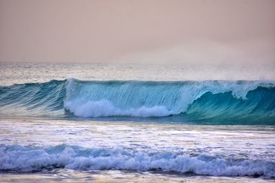 Atlantic ocean waves on fuerteventura canary island in spain