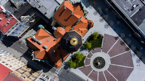 High angle view of cityscape