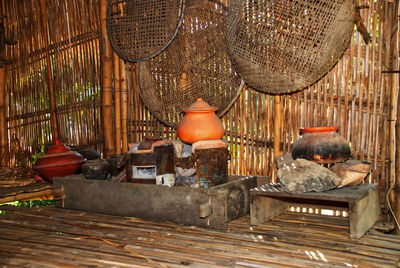 View of bird in cage