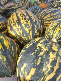 Full frame shot of pumpkins for sale at market stall