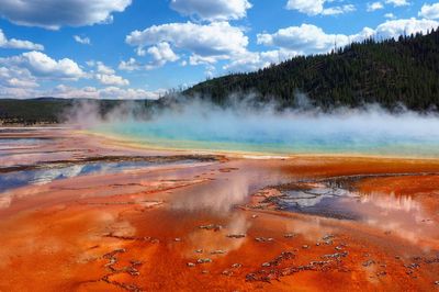 Geyser at yellowstone national park