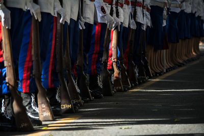 Students of the military police school during a military parade the independence of brazil