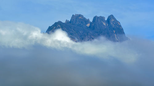 Low angle view of mountain against sky