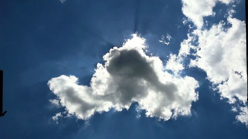 Low angle view of clouds in sky