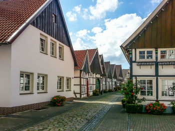 Houses against sky