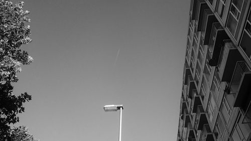 Low angle view of building against clear sky