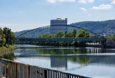 Bridge over river against sky