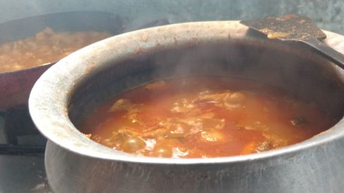 Close-up of soup in bowl