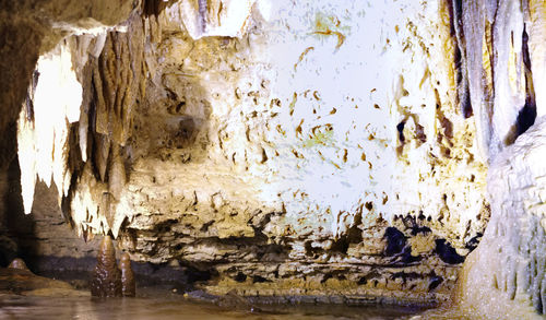 Close-up of water in cave