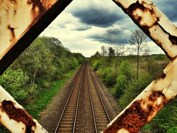 Surface level of railroad track