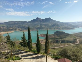 Scenic view of landscape against sky