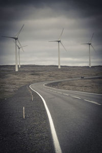 Empty road against sky