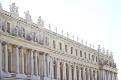 Low angle view of built structure against clear sky