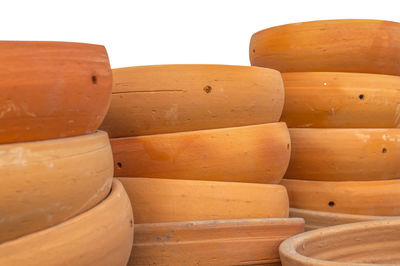 Close-up of stack of firewood