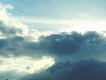 Low angle view of clouds in sky