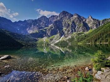 Morskie oko has a view. summer in the tatras, holidays in the mountains.
