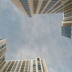 Low angle view of buildings against sky