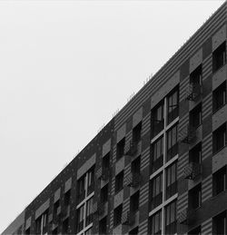 Low angle view of building against clear sky