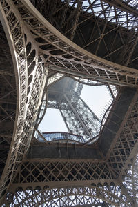 Low angle view of eiffel tower