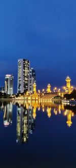 Dusk at seri gemilang bridge, putrajaya malaysia.