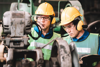 Young man working