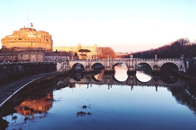 Bridge over river in city