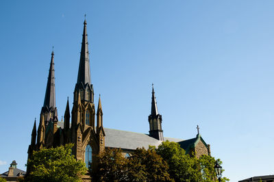 Low angle view of buildings against sky