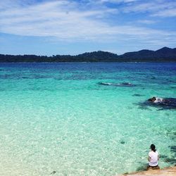 Scenic view of sea against sky