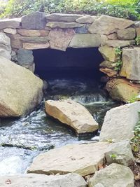 River amidst rocks