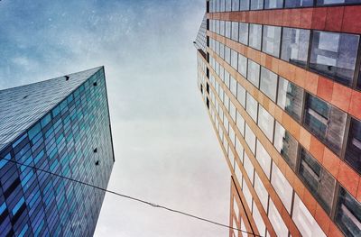 Low angle view of modern building against sky