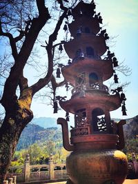 Low angle view of temple