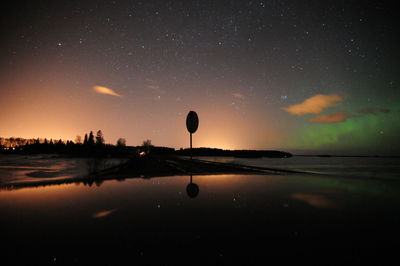 Scenic view of sky at night