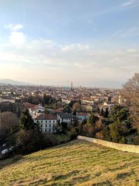 View of townscape against sky