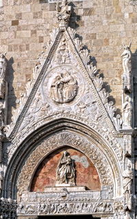 Cross in temple