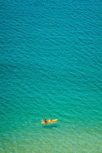 Canoeing in the algarve sea