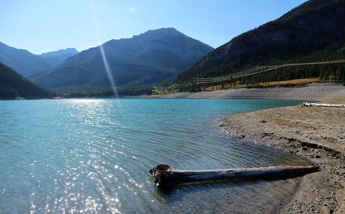 Scenic view of lake against mountains