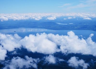 Aerial view of clouds against sky