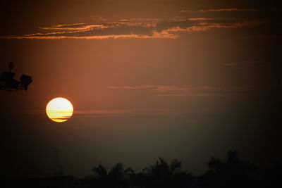 Scenic view of silhouette landscape against sky during sunset