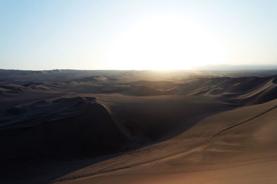 Scenic view of desert against sky