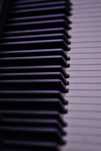 Close-up of piano keys